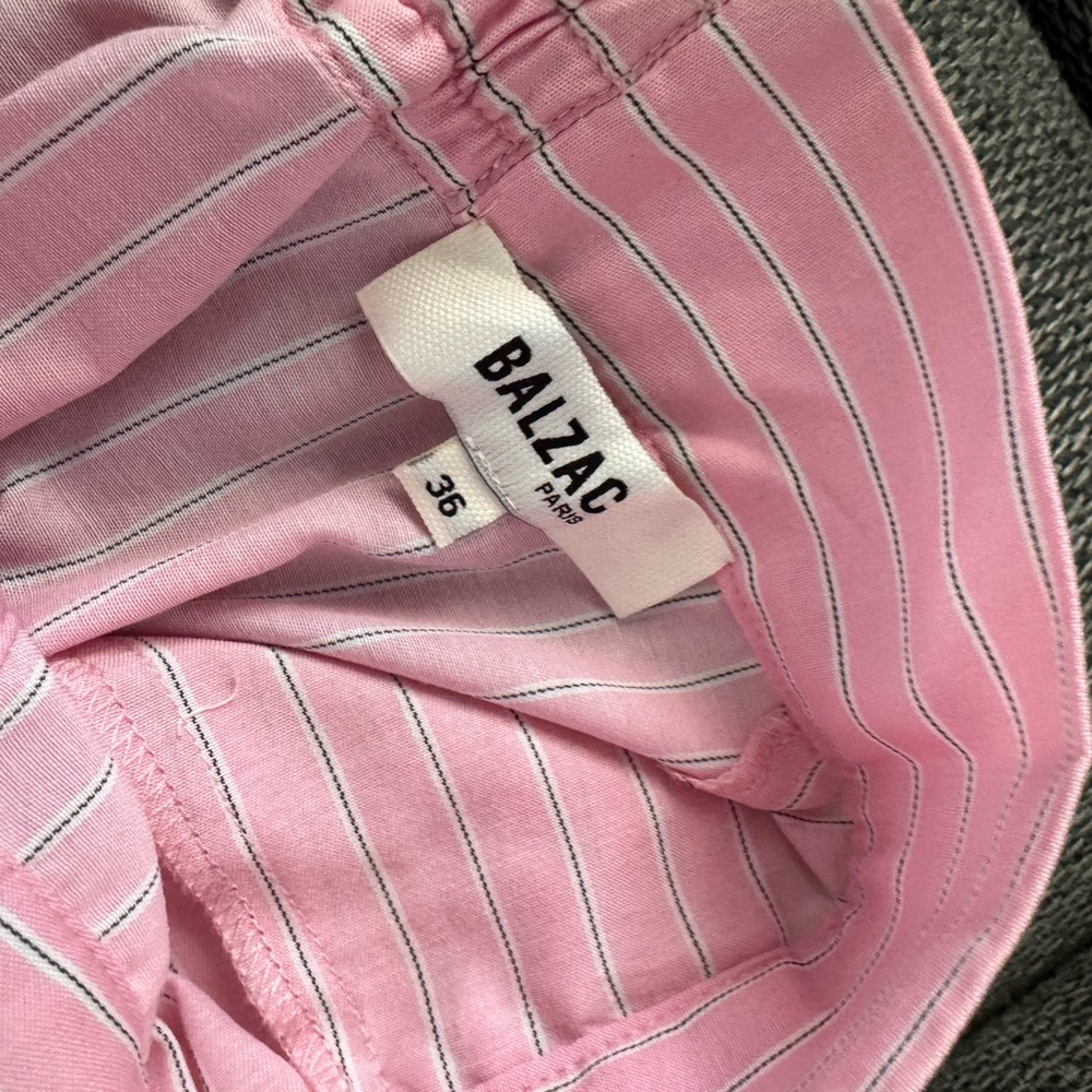 Balzac Paris NWOT Pink Striped Midi Skirt - Picture 4 of 5